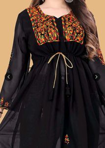 Beautiful Black Embroidered Kurta