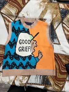 Vtg Cartoon Vest Sweater