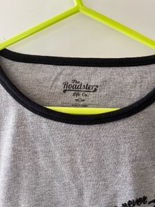 Gray 'Forever Free' Crop Top