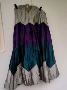 Elegant Color Block Maxi Skirt