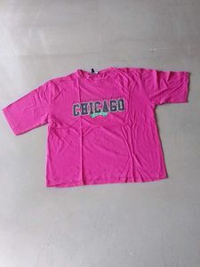 Pink Chicago Graphic T-Shirt