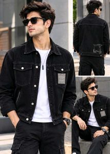 Men’s XL Premium Black Denim Jacket