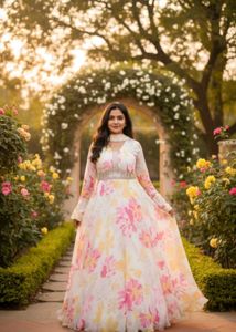 evening gown, crop top skirt,suit