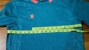 K-Swiss Blue &amp; Coral Polo Shirt