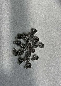 Silver Swirl Charms for Jewelry Making