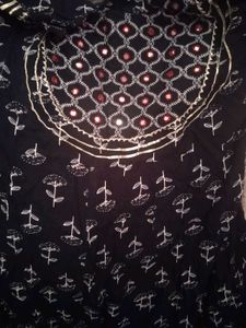 navy  blue anarkali