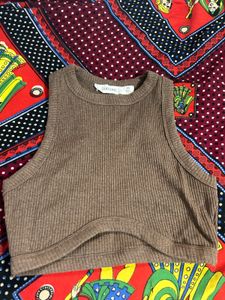 Ribbed Cropped Tank Top