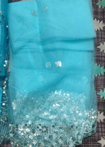 Stunning Teal Kurta Set with Sequins