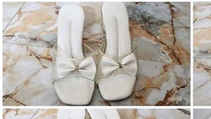 Stylish Off-White Transparent Block Heels
