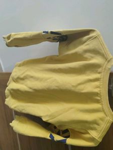 Yellow Graphic Print Sweatshirt