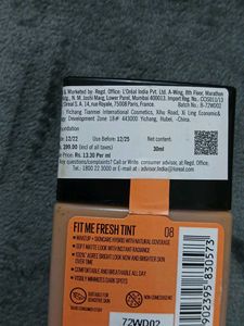Maybelline Fit Me Fresh Tint In Shade 08 With SPF