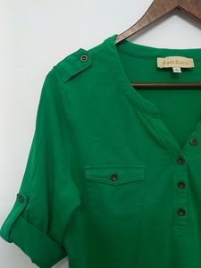 Green Top With Buttons | Women | Size: L
