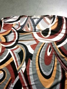 Retro Print Long Sleeve Top
