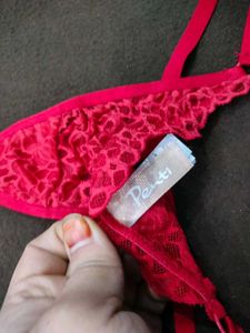 Red Lace 🤎Thong30 size