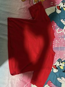 Red Cropped T-Shirt
