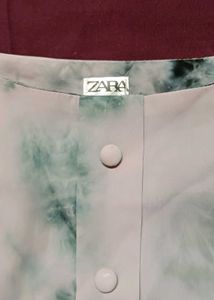 Tie-Dye Puff Sleeve Square Neck Top