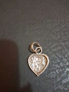Heart Pendant with Floral Design