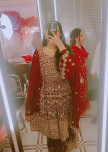 maroon folder Zari work