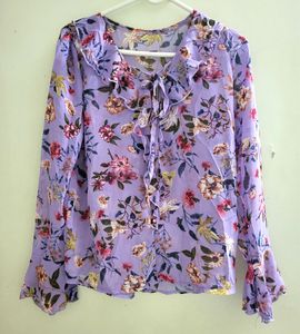 Purple Color Top Nice Print Never used