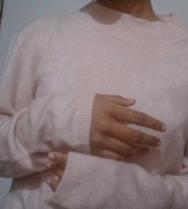Blush Pink Mock Neck Sweater