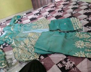 Beautiful Teal Embroidered Kurta Set