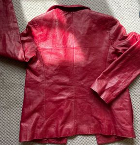 Blood Red Leather Blazer