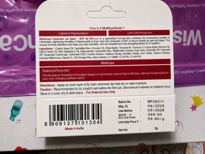 WishCare Tinted Ceramide Lip Balm with SPF50 PA+++