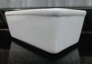 White Rectangular Ceramic Dish[Small]