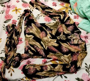 beautiful floral print wrap top