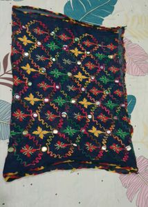 Elegant Embroidered Suit with Multicolor Dupatta