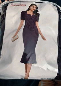 Elegant Puff Sleeve Sheath Dress