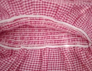 Pink Gingham Ruffle Top