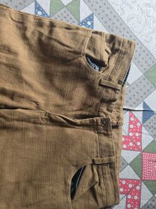 Vintage tailored Men's Brown Textured Pants