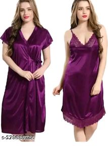 Satin Nighty & Robe Set