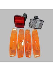 Bike Reflectors &amp; Red Taillight Set