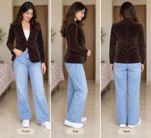ELLE Dark Brown Velvet Blazer 🤎