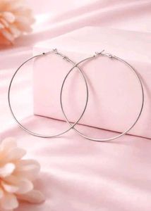 Trendy sliver hoop earrings for girls/women