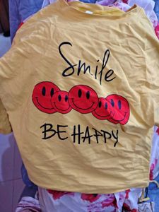 Yellow Smiley Face T-Shirt and two more top