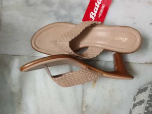 Bata Beige Woven Flat Sandals