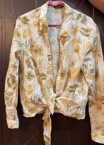 Flowy Floral Tie-Front Shirt