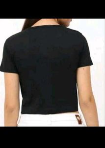 sale !!!Blessed Black Crop Top