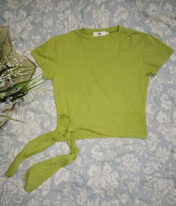 Lime Green Wrap T-Shirt