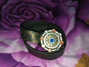 RARE VINTAGE EMRALD EMBELLISHED BELT