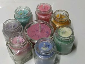 Handmade Scented Jar Candles set of 8