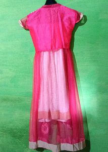 Pink White Lehenga Dress
