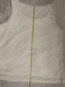 Elegant White Lace Details Top