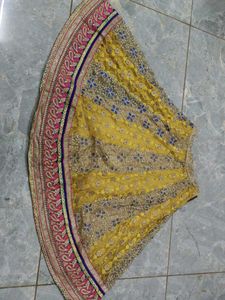 Designer Yellow Embroidered Lehenga