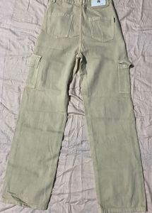 New Khaki Cargo Denim Jeans