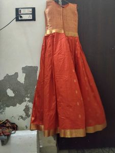 Stunning Orange Ethnic Gown