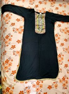 Beautiful Printed Black Kurta with work 🔥💕🖤